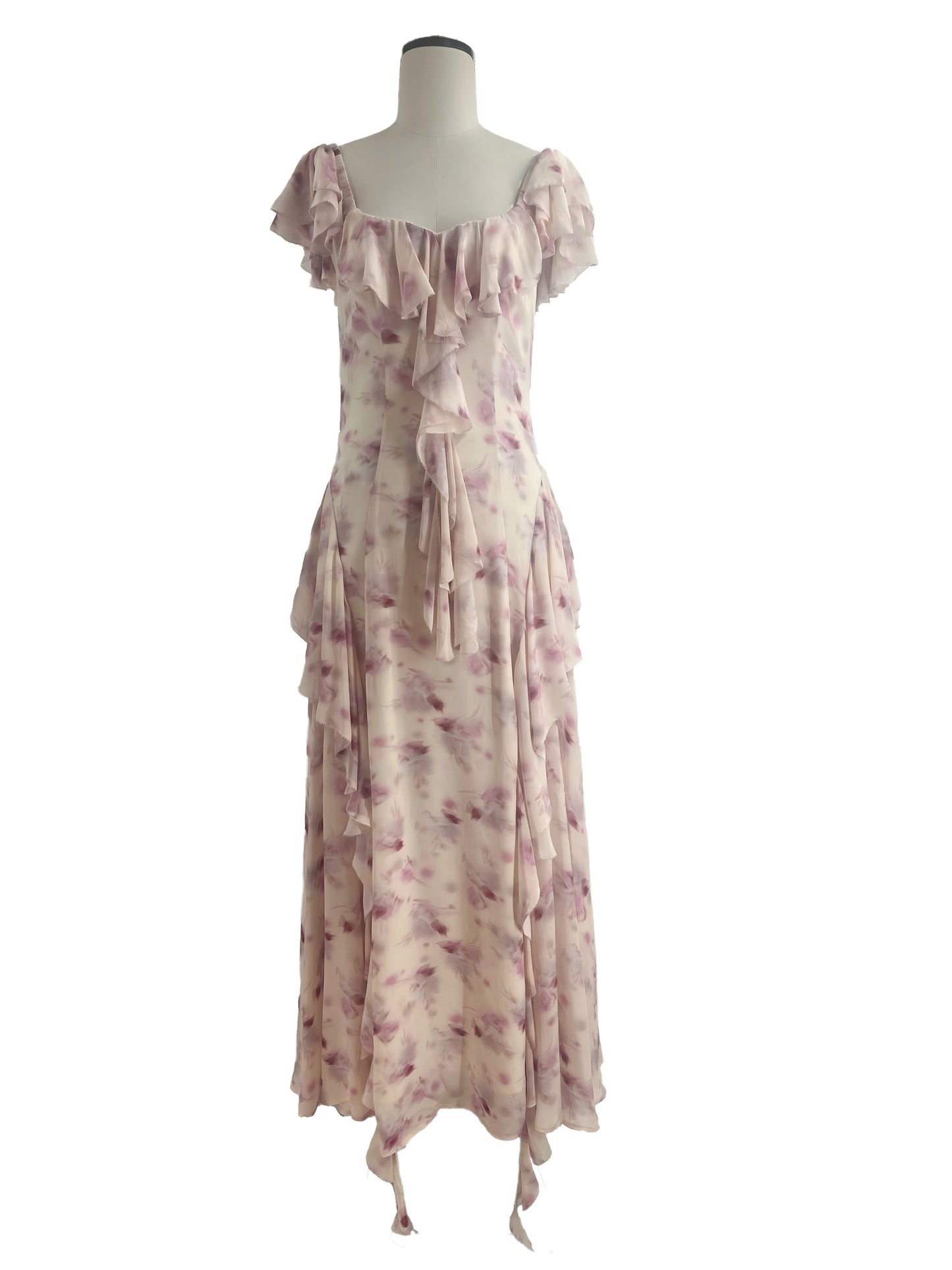 Pinkes Kleid mit Blumenmuster