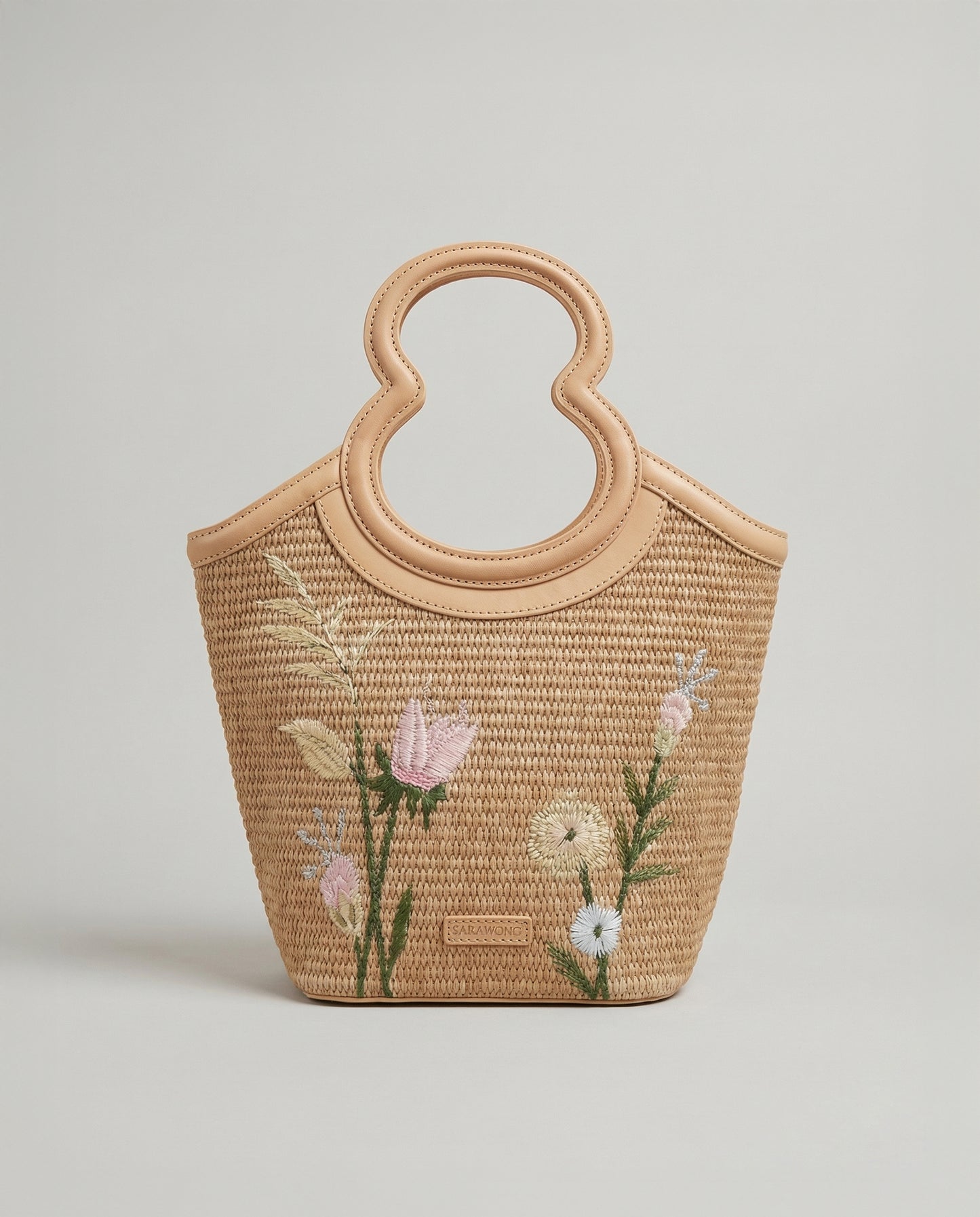 Beuteltasche mit Blumenmuster
