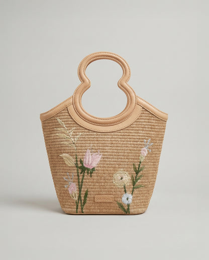 Beuteltasche mit Blumenmuster