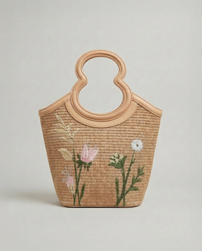 Beuteltasche mit Blumenmuster