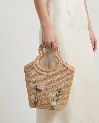 Beuteltasche mit Blumenmuster