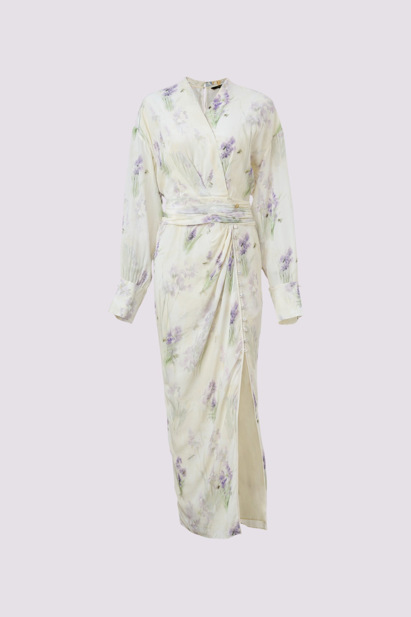 Lila Blumen-Qipao