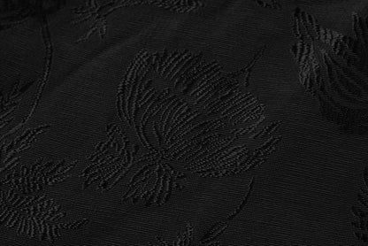 Schwarzes Jacquard-Neckholderkleid