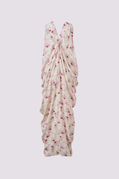 Robe imprimée en soie de mûrier