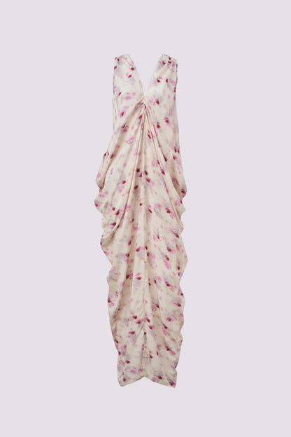 Robe imprimée en soie de mûrier