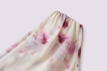Robe imprimée en soie de mûrier