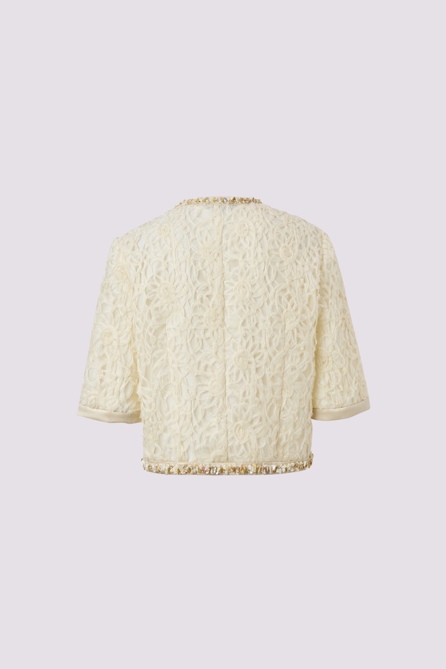Blouson aviateur texturé beige