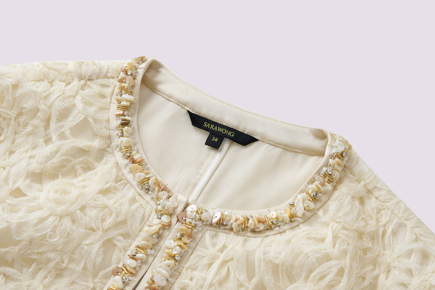 Blouson aviateur texturé beige