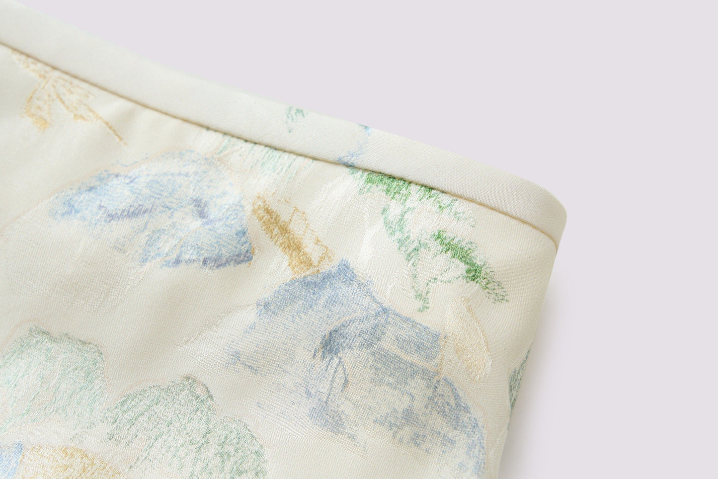 Jacquard-Halbrock mit Landschaftsmuster