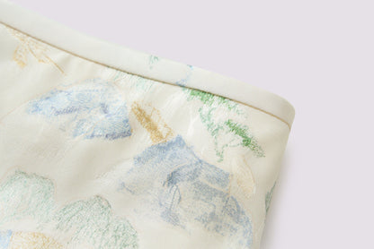 Jacquard-Halbrock mit Landschaftsmuster