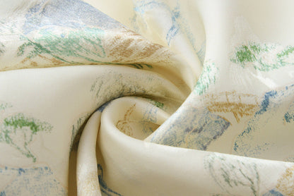 Jacquard-Halbrock mit Landschaftsmuster
