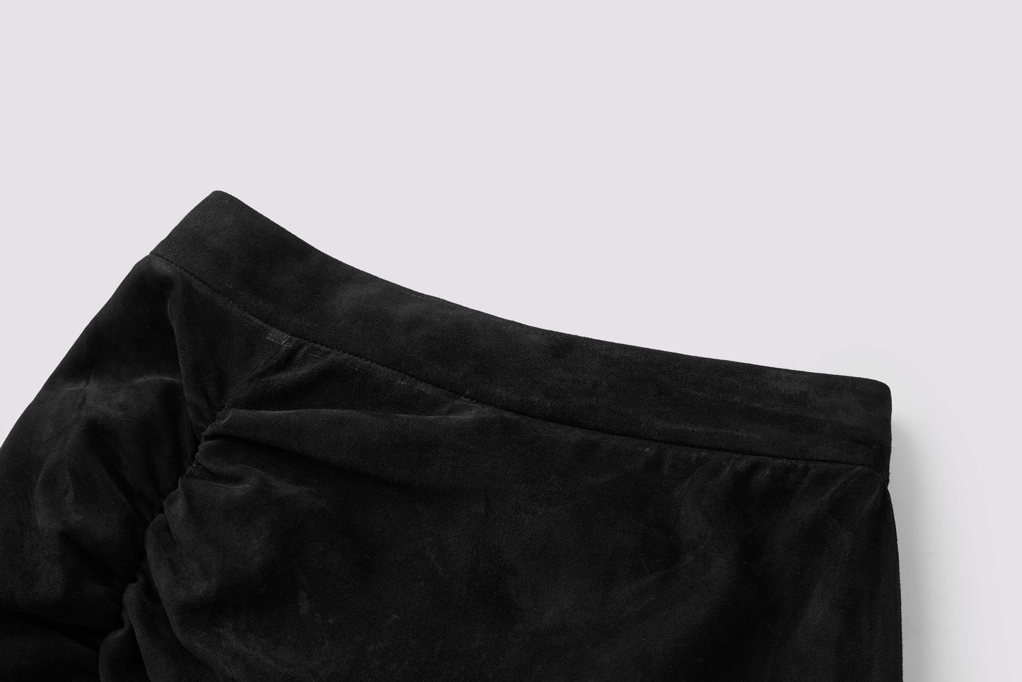 Jupe en cuir d'agneau noir