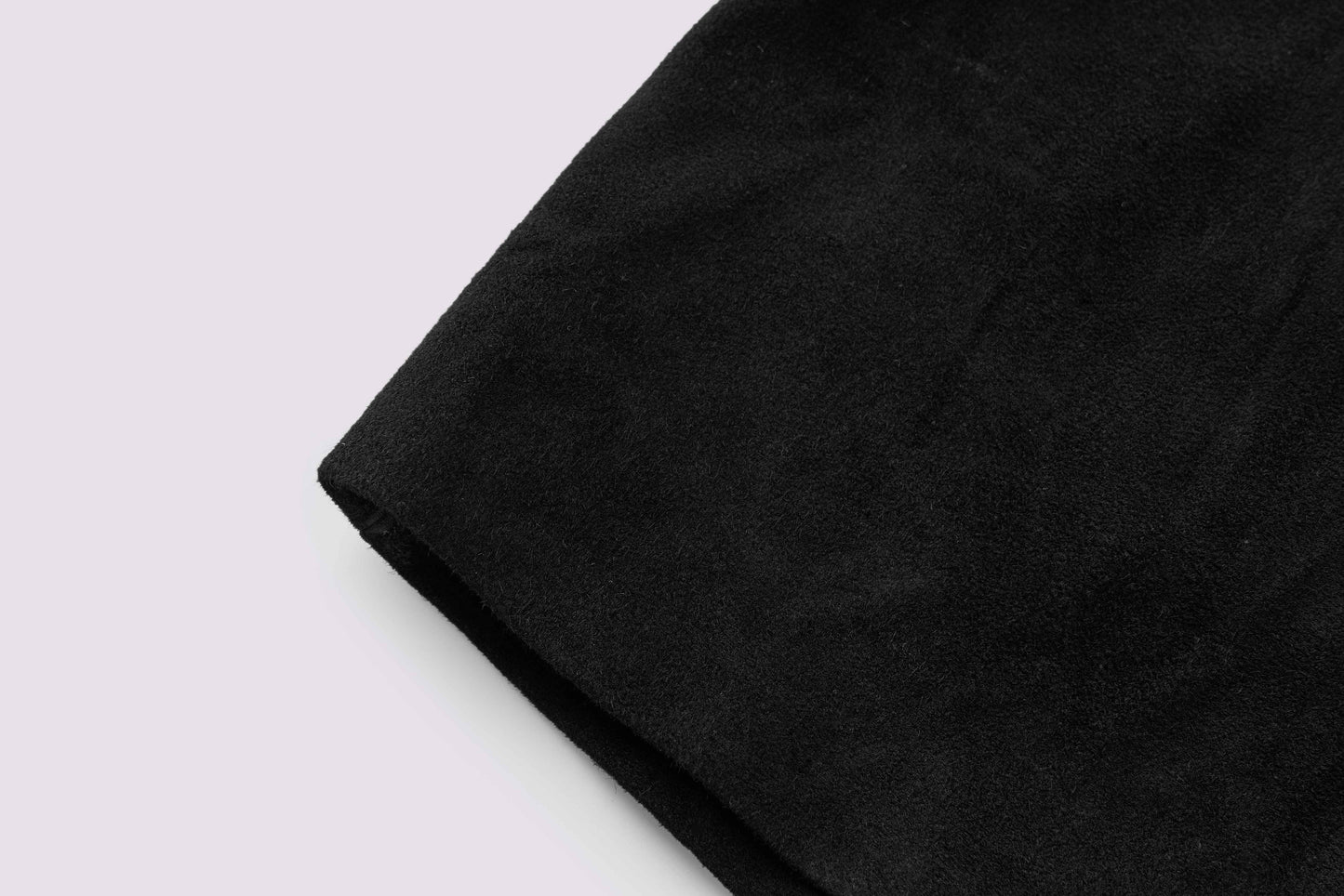 Jupe en cuir d'agneau noir