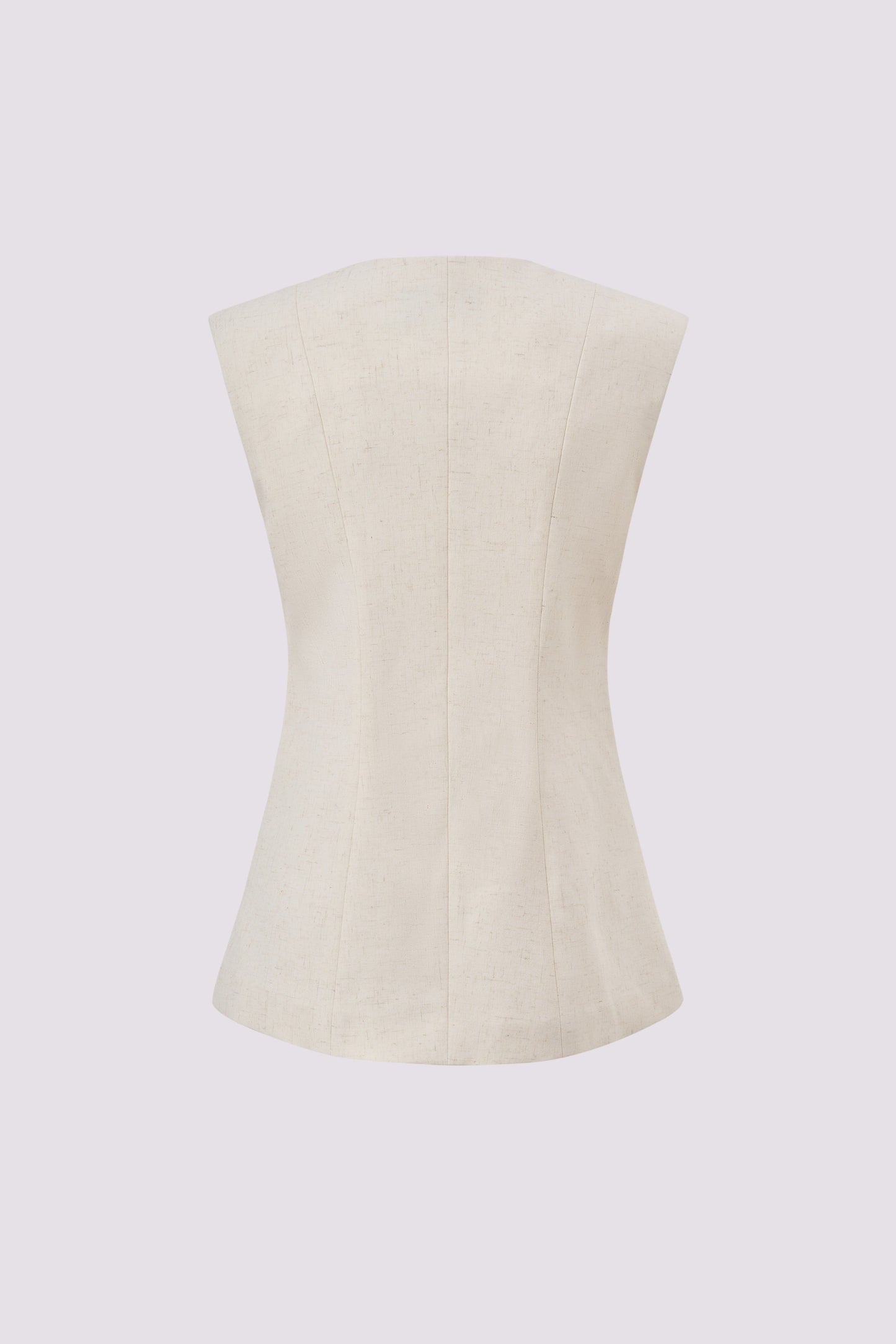 Gilet brodé en lin